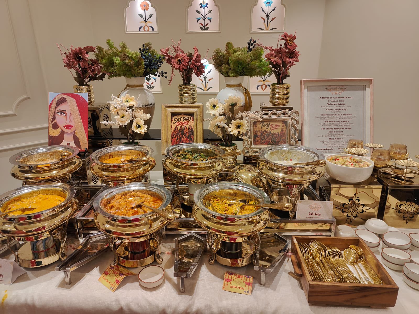 Individual sweet bowls prepared for a family celebration